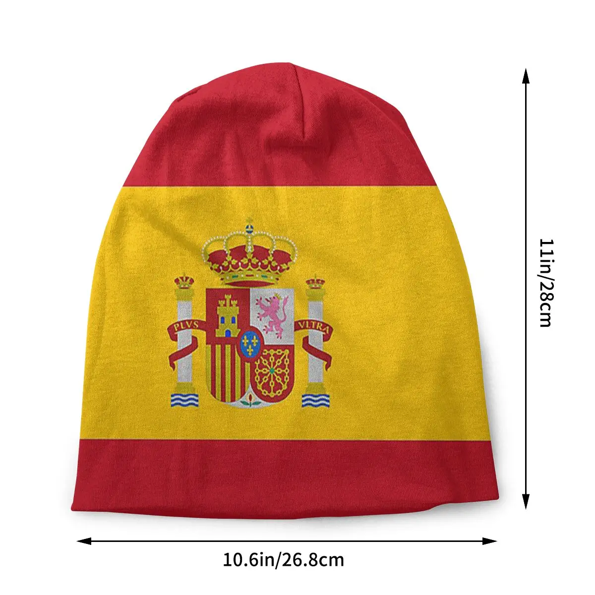 Flag Of Spain Bonnet Hats Knitting Hats Hip Hop Street Skullies Beanies Hat Unisex Spring Warm Dual-use Caps