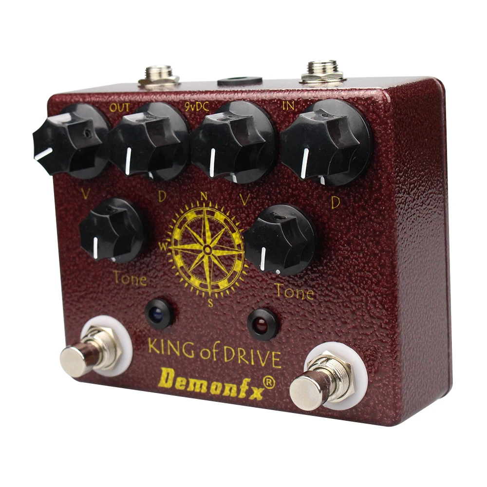 NEW Demonfx High Quality King Of Drive  King Of Clone Overdrive KOT King Of Tone Effect Pedal Dual Overdrive Chorus Pedal