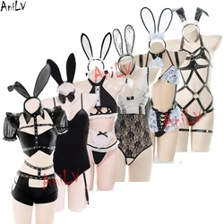 AniLV Anime Bunny Girl Series Swimsuit Bodysuit Maid Uniform Costume Women Sexy Bar Coffee Barmaid Pajamas Lingerie Cosplay