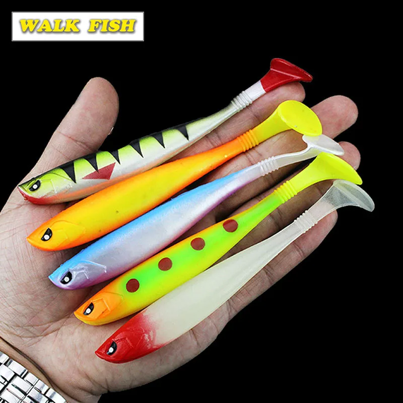 Walk Fish 1pcs 3D SOFT SWIN Fishing Lure 10g/12cm Soft Bait Shad Worms Bass Pike Minnow Silicon rubber Fishing Tackle WF108