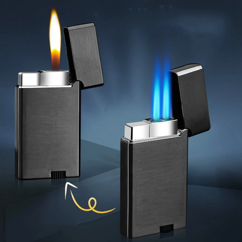 

Unusual Gas Lighters Jet Buy Cigarette Butane Three Torch Turbo Lighter Metal Gadgets for Men Smoking Accessories Lighters