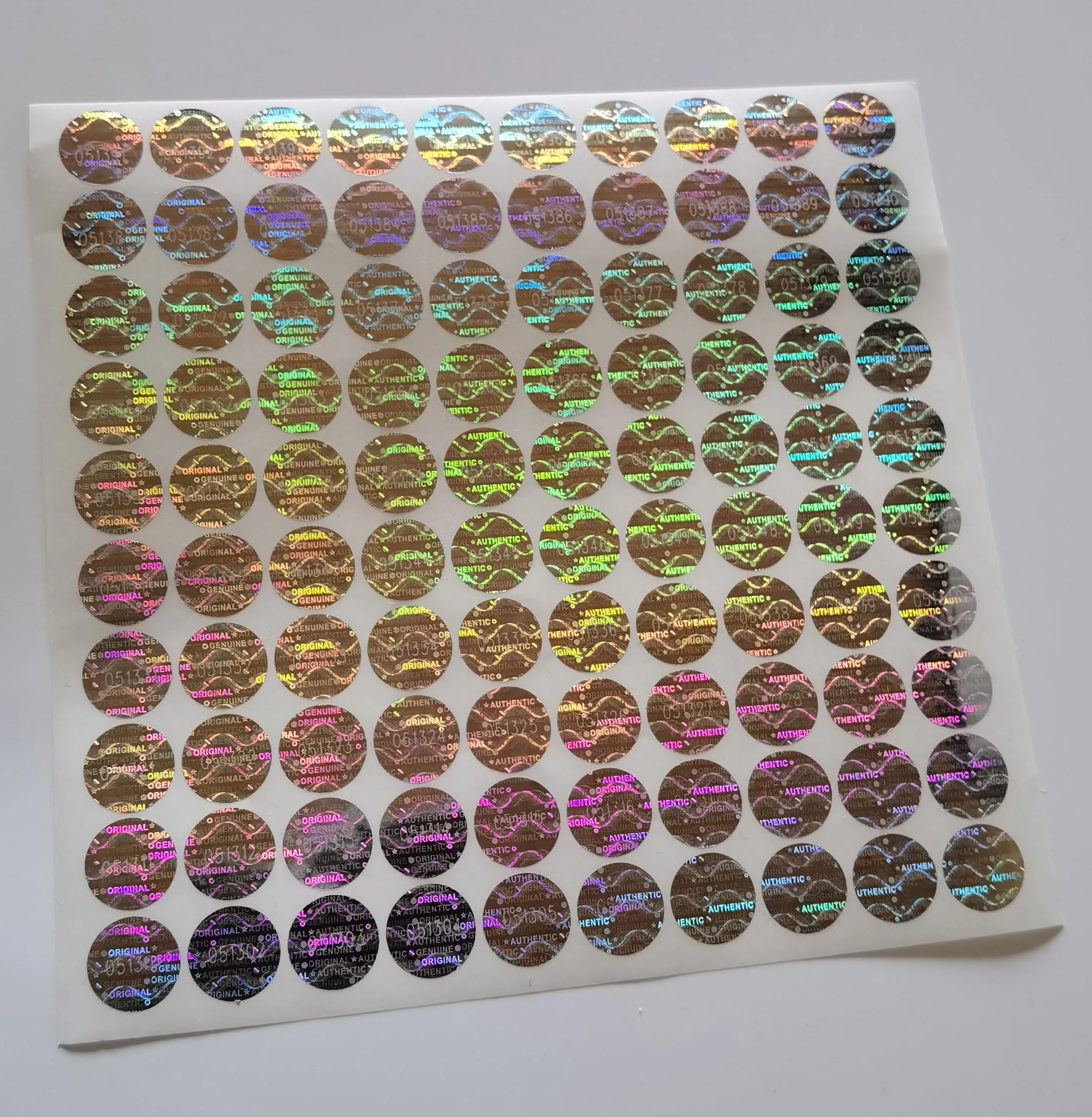 Security Tamper Proof Evident Warranty Void ORIGINAL AUTHENTIC Hologram Labels/Stickers w/ Unique Sequential Serial Numbering