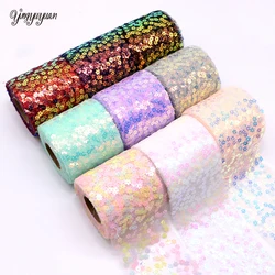 6cm 8cm 10cm 12cm 10Yards Sequin Ribbon Tulle Organza Ribbons DIY Hair Bowknot Accessories Handmade Tape Ribbons for Crafts