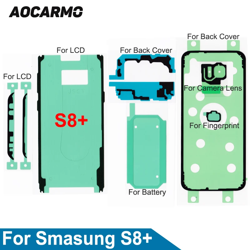 

Aocarmo ЖК-экран задняя крышка батарейного отсека объектив камеры водостойкая клейкая лента для Samsung Galaxy S8 + SM-G9550 S8 Plus