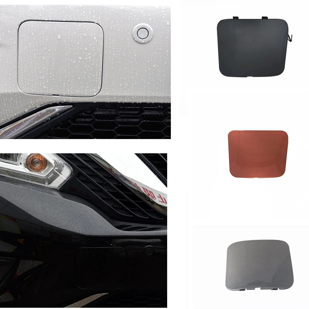 

1pcs Front Bumper Tow Eye Hook Access Cover For Nissan Murano 2015-2019 Hual Trailer Hole Guard Cap Panel Tug Piece Board Trim