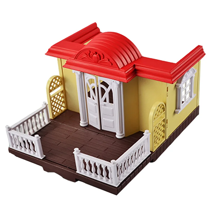 Simulation Children\'s Toys 1:12 Foresr Animal Family Villa Dollhouse Furniture Bed Desk Miniature  House Play House Toys Gifts