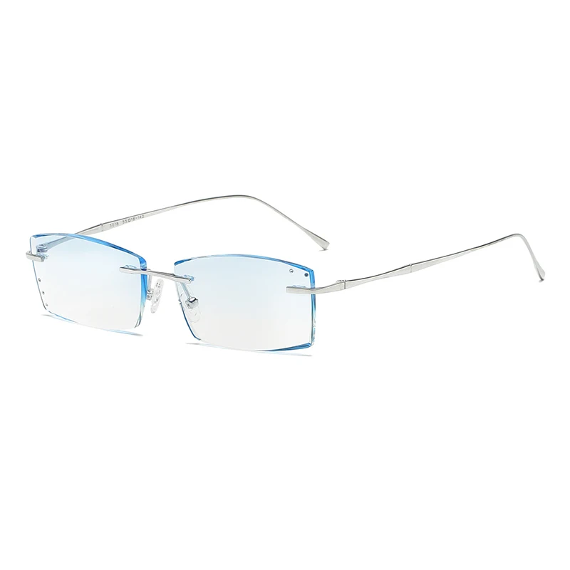 ZIROSAT-Pure Titanium Rimless Óculos Frame para Homens, Marca Designer, Miopia, Óculos de Prescrição Óptica Clara, Moda, 3018