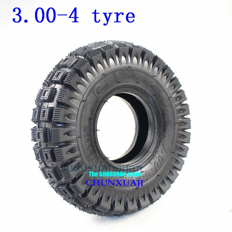 Tires 3.00-4 \'\' (10\'\'x3\'\' 260x85 ) tyres Inner Tube fits for Gas Electric Scooter Pocket Bike, Knobby Scooter, ATV and Go Kart