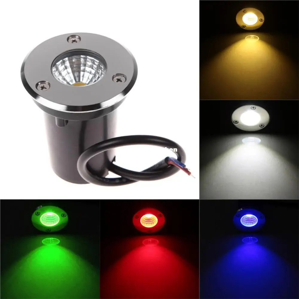 

Waterproof IP68 Inground Light 7W COB 220V Outdoor Ground LED Recessed Lamp for Pond Pool Underground Lighting Buried Lamp DC12V