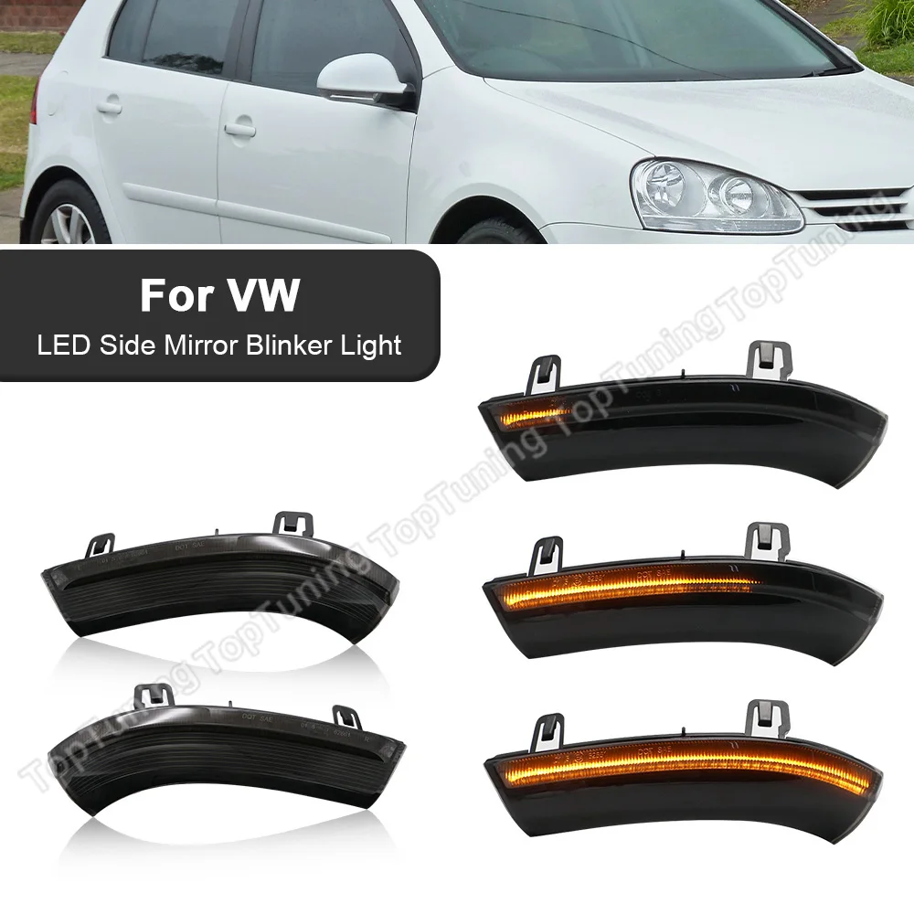 

2PCS Dynamic LED Side Mirror Blinker Light Indicator Turn Signal Lamp For VW Golf 5 6 GTI Jetta MK5 Passat B6 Sharan EOS Rabbit