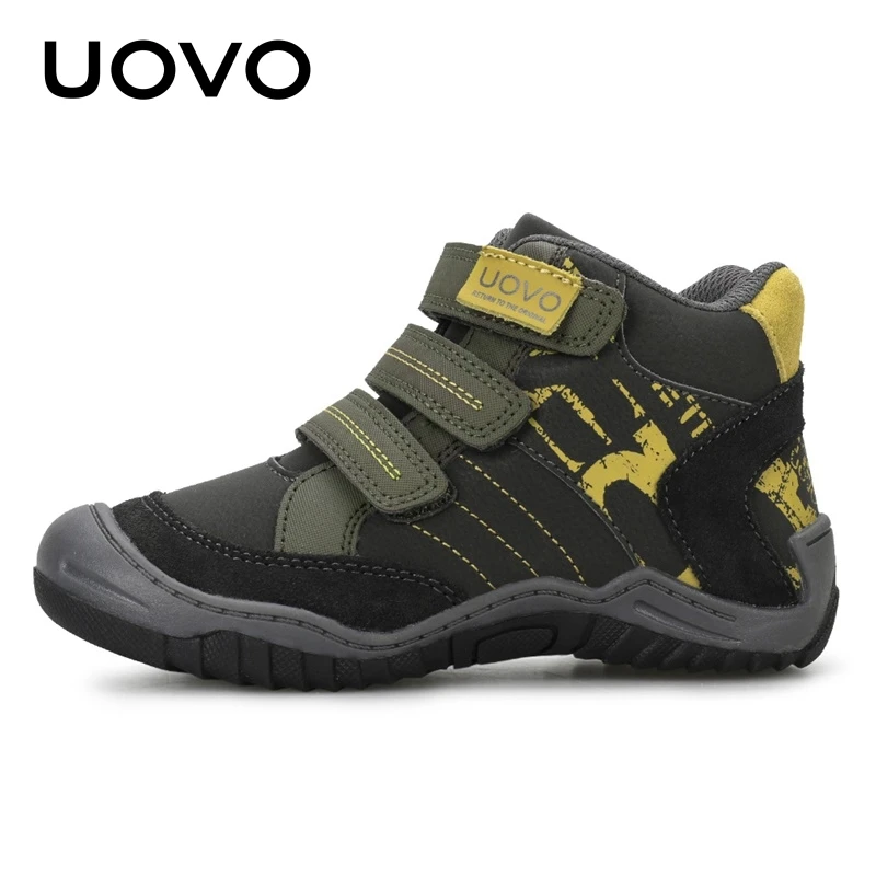 UOVO-zapatillas de deporte de media caña para niños, zapatos deportivos a la moda para exteriores, informales, talla 26-36, 2024