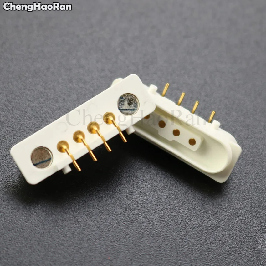 ChengHaoRan connettore magnetico Pogo Pin caricato a molla magneti a 4pin passo 2.2MM 2.75MM fori passanti PCB saldatura maschio femmina sonda