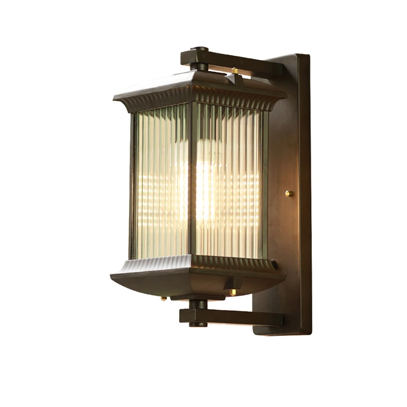 Retro Zewnętrzne Wodoodporne Lampy Ścienne Oświetlenie Ogrodowe w Stylu Europejskim Korytarz Balkon Zewnętrzna Ściana Lampa na Werandę Domową — 2