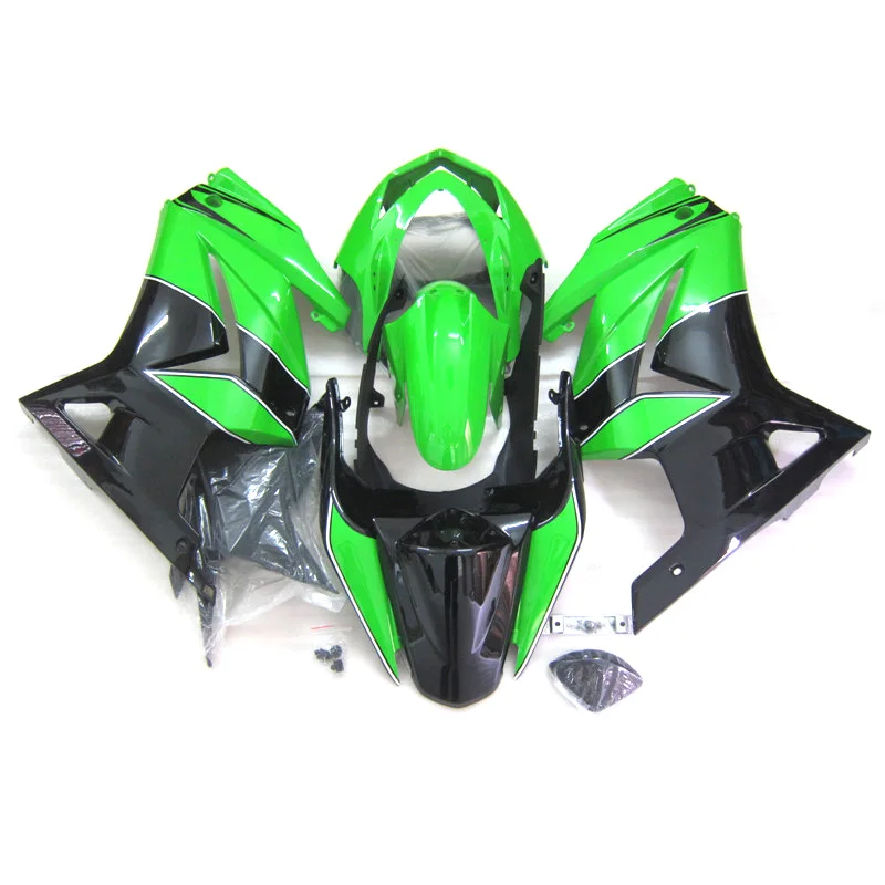 

Injection Complete Body fairings kits Suitable For Kawasaki Ninja250R 2008 2009 Green Black Fairing EX250 Ninja250R 08-14 CV66