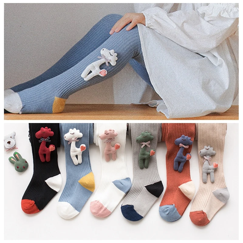 

Cute Newborn Kid Baby Girls Stockings Warm Knit Toddler Kids Cotton Winter Cartoon Child Tights Baby Hosiery 1-8Y