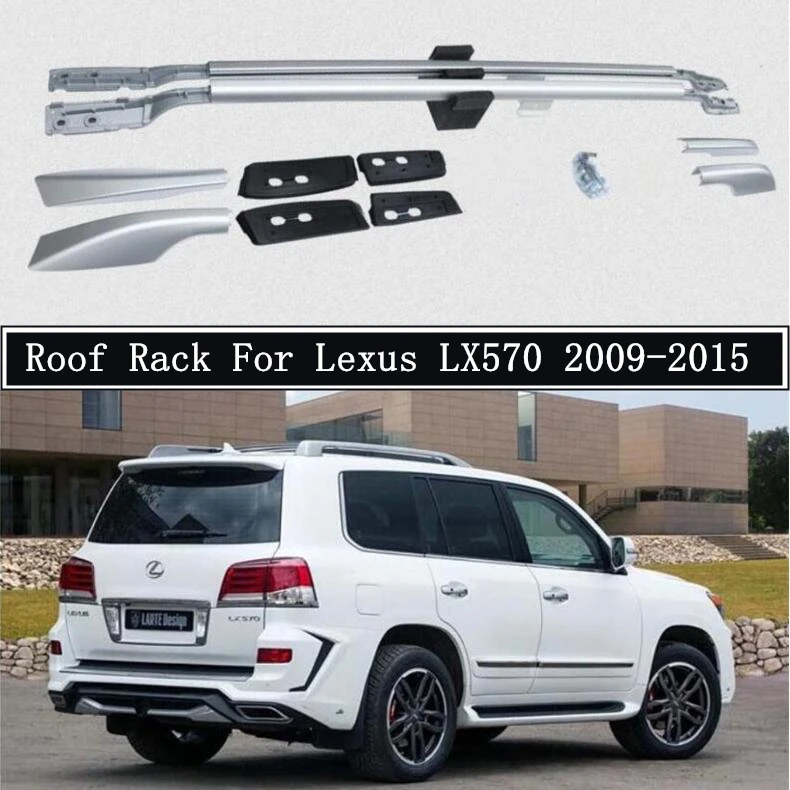 

Roof Rack For Lexus LX570 2009-2015 High Quality Aluminum Alloy Rails Bar Luggage Carrier Bars top bar Racks Rail Boxes