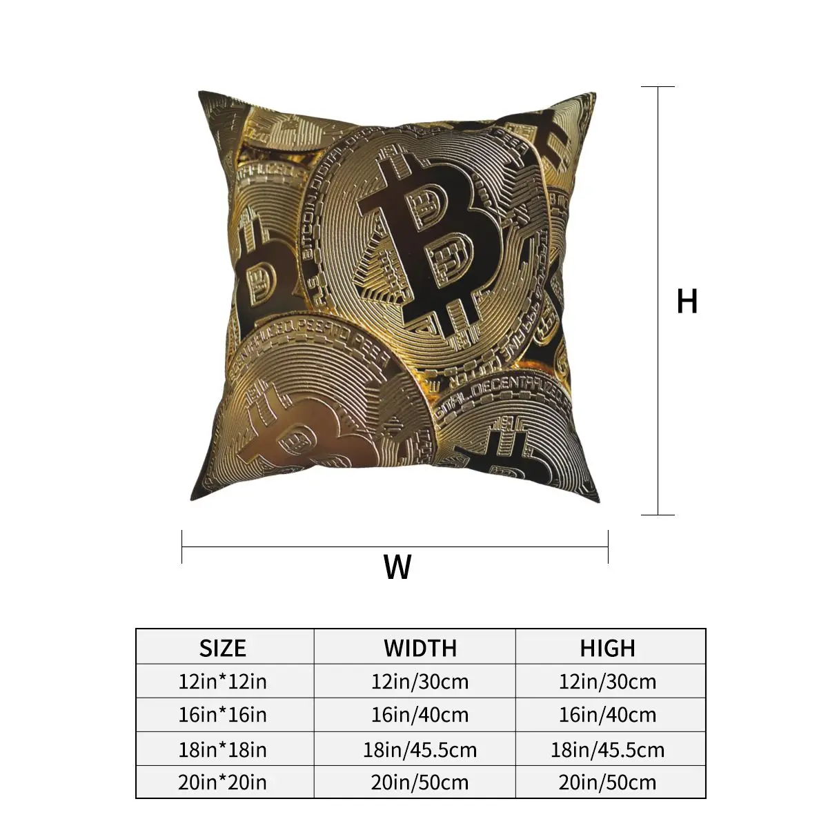 Bitcoins Throw Pillow Cover Throw Pillow Bitcoin Crypto Cryptocurrency Ethereum Btc Blockchain Casual Pillowcover Home Decor