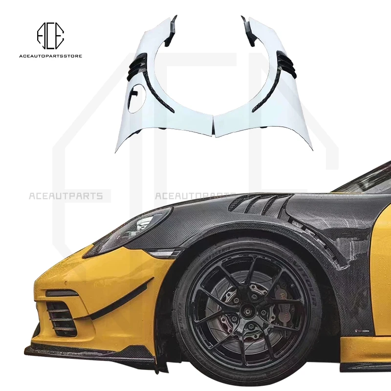 

718 Gt3 Rs Style Carbon Fiber Frp Front Side Fenders for Porsche Boxster Cayman 718 982 Car Body Kit