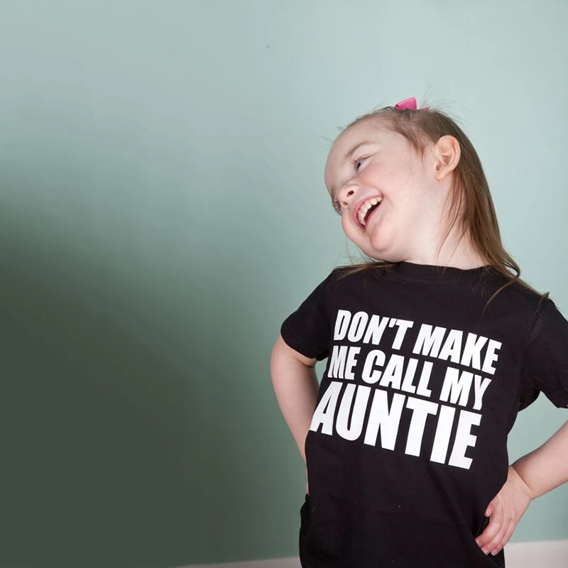 

Don't Make Me Call My Auntie Funny Printing Kids Boys Girls Short Sleeve Tshirts O-neck Casual Tops Tee Shirts Toddler Clothes