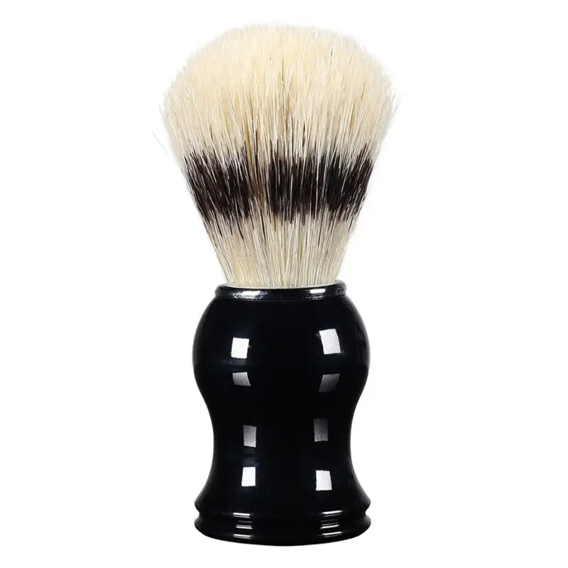 1 pz Mens pennello da barba cinghiale setola capelli rasoio da barba barbiere pulizia del viso manico in resina nera strumento da salone regalo classico