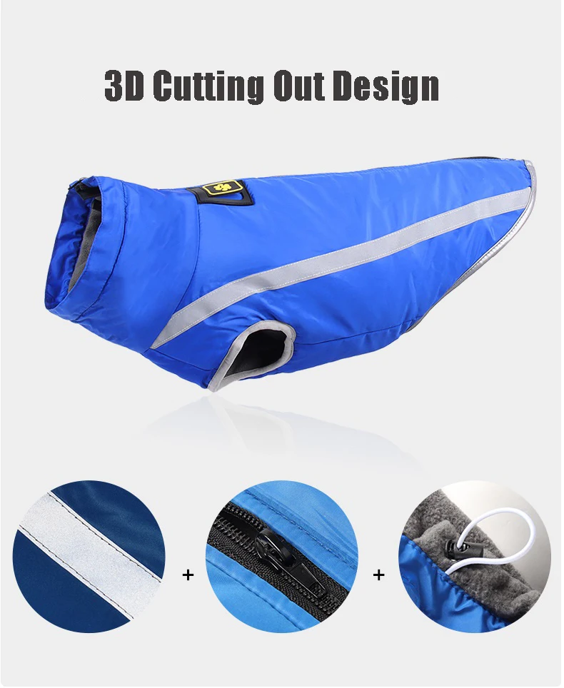 Chaleco de invierno para mascotas, chaqueta impermeable para cachorros, abrigo cálido para perros medianos y grandes, ropa reflectante, atuendo para mascotas, XL-6XL