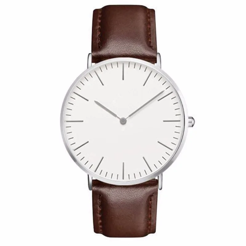 Vogue Casual Quartz Watch with Gold Sliver Leather Cloth Watchband Wristwatch Simple Designer Women Men Watches Clock Orologio