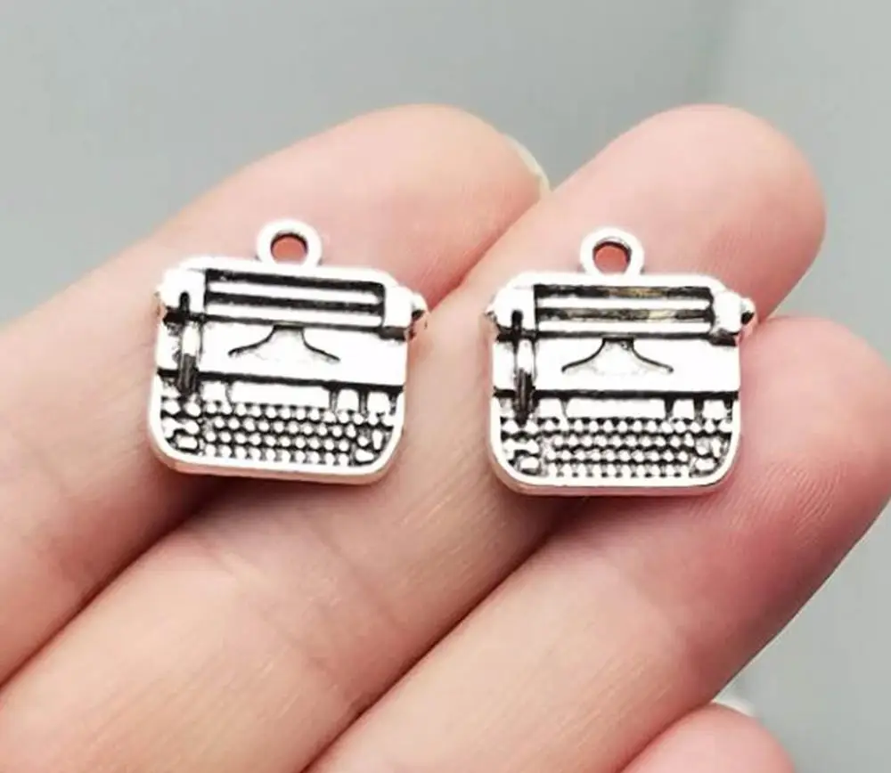 15pcs/lot--18x18mm, Antique silver plated Typewriter charms,DIY supplies,Jewelry accessories