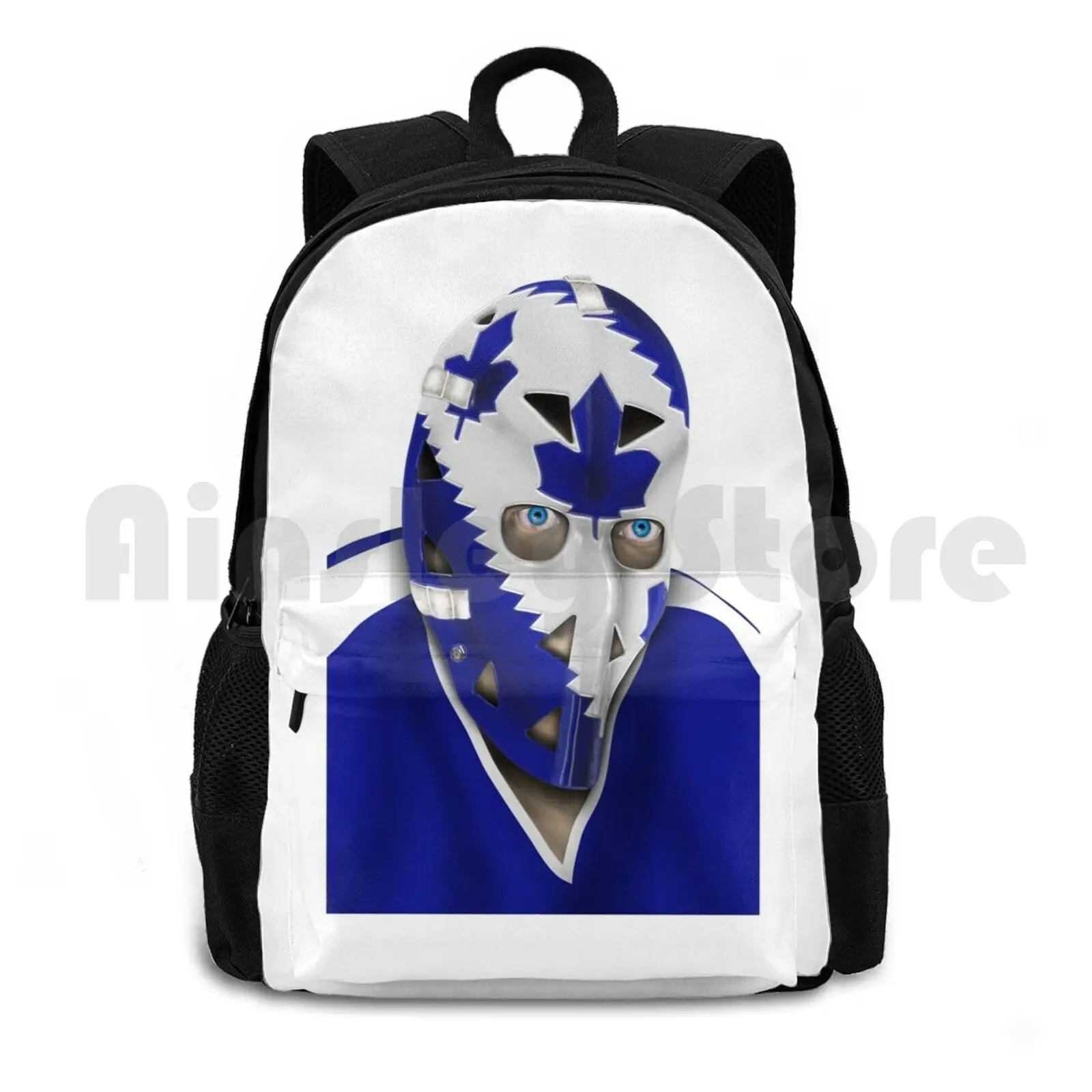 Toronto Hockey Goalie Mask Outdoor Hiking Backpack Waterproof Camping Travel Hockey Goalie Goaltender Mike Palmateer Retro