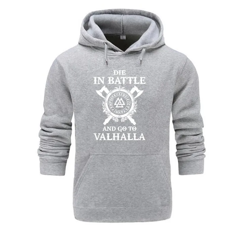 Odin Vikings Sweatshirt Men Die In Battle And Go To Valhalla Hoodie Crewneck Sweatshirts 2021 Winter Autumn Hip Hop Streetwear