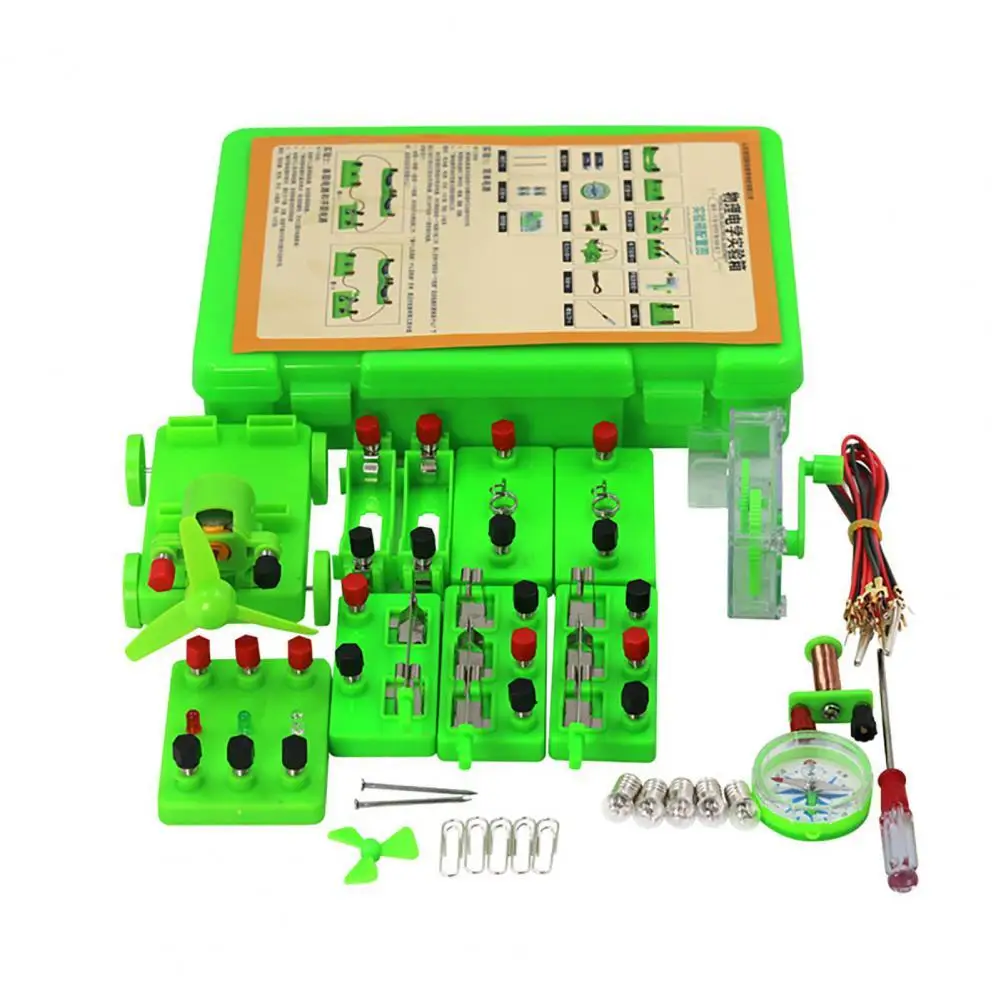 Basic Circuit Electricity Magnetism Learning Kit Physics Aids Educational Toys for Children DIY Assembly Experiment