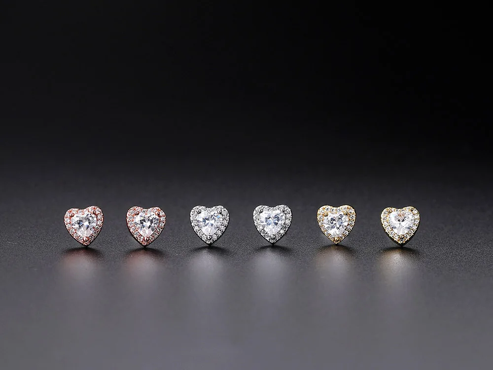 Shiny Ästhetischen Stud Ohrring Für Frauen Neue Jahr Geschenk Piercing Wunderschöne CZ Zirkon frauen Earing Modeschmuck Zubehör E082 – Detail 8