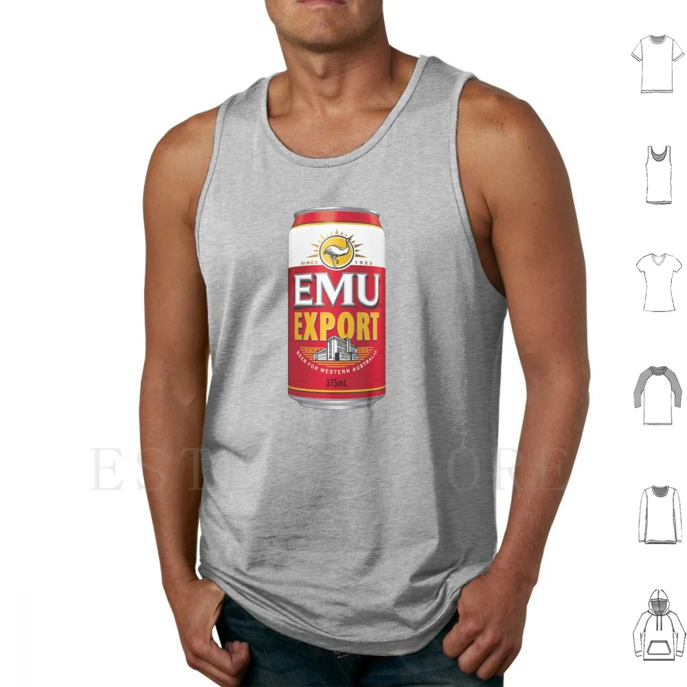 Export Tank Tops Vest Cotton Export Enji333 Australia Australian Export Chook Bush Enji Beer Logo