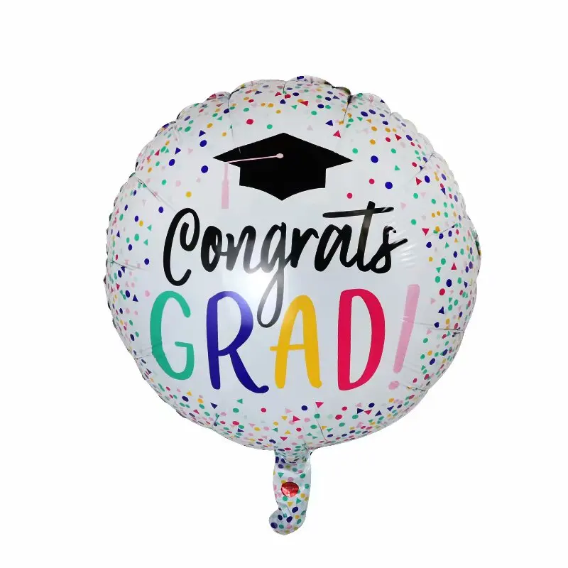 10pcs 18inch CongratsGrad Helium Balloons Back To School Graduation Foil Balloon Birthday Party Decoration Globos Supplies