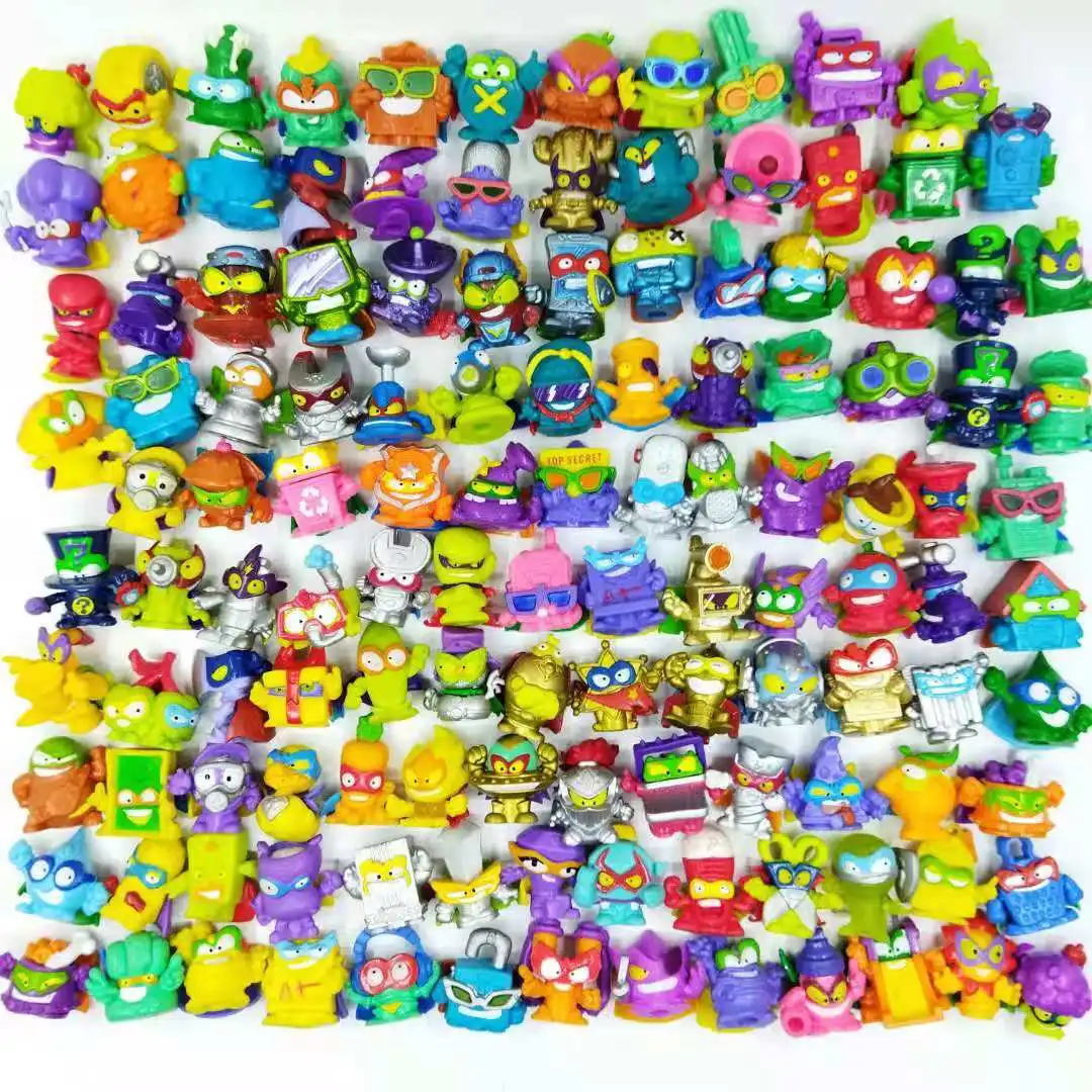 Figurines originales Superzings, or Rare, Kactor, argent, 3CM, 50 pièces/sac, jouets de Collection, cadeau Surprise pour enfants