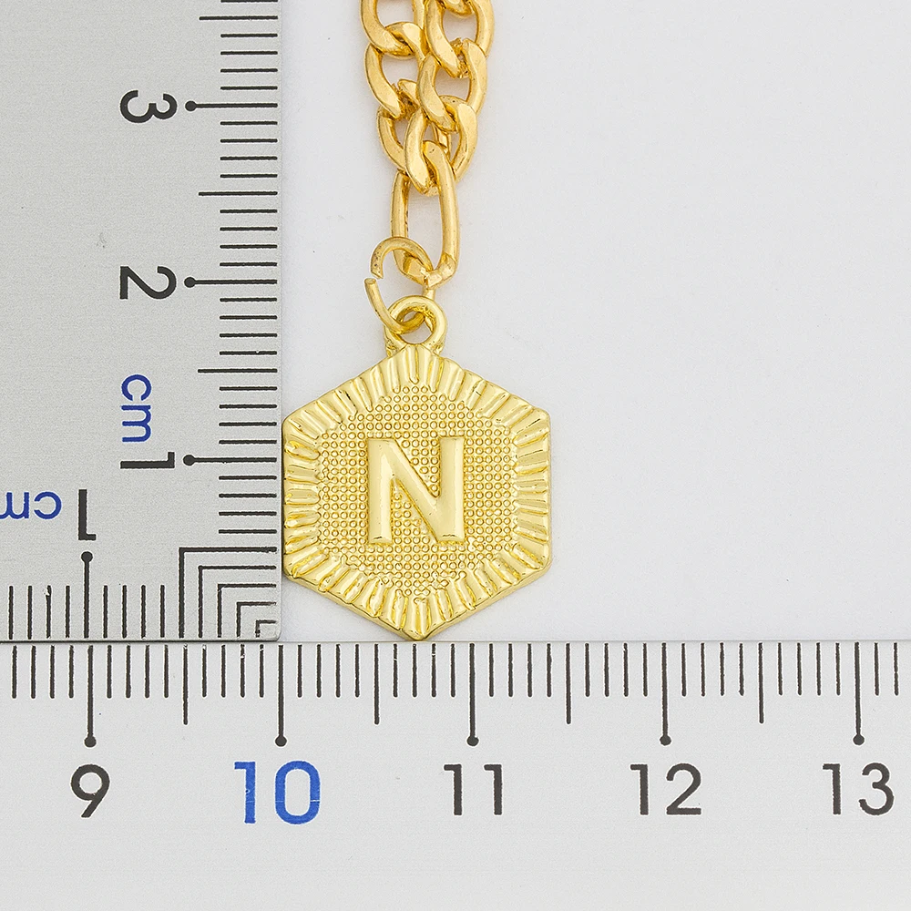 Nidin Hot Sale A-Z Initial Letter Anklet For Women Charm Anklets Bracelets Extender Chain Alphabet Foot Accessories Jewelry