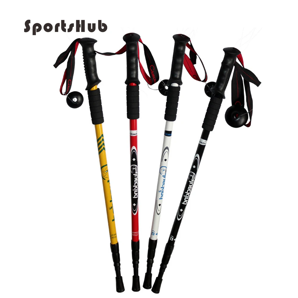 SPORTSHUB Ultra-light Telescopic Hiking Walking Sticks Alpenstock Rod 64-135cm EVA Handle Trekking Pole Sticks SES0023