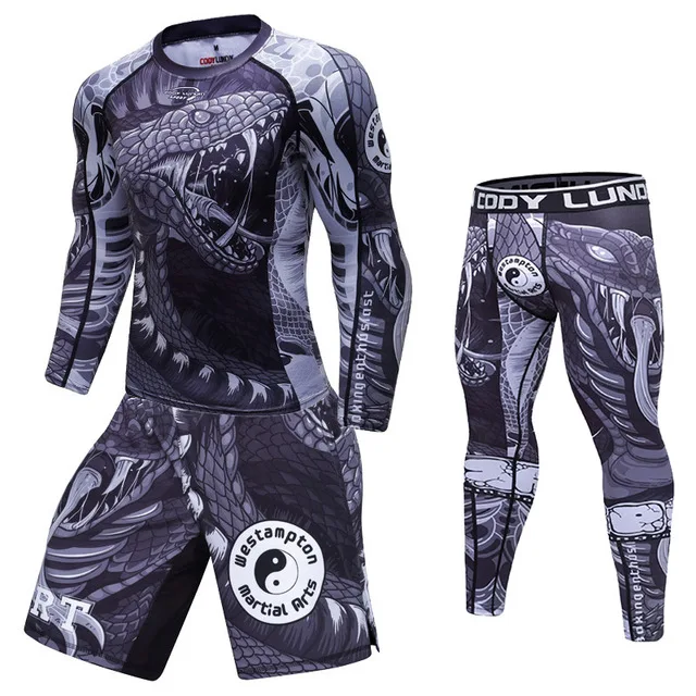 Men Tshirt+Pants MMA Boxing Muay Thai Shorts Rashguard kickboxing Sets Boxeo Fitness Sport suits Jersey Jiu Jitsu Bjj Gi T-shirt