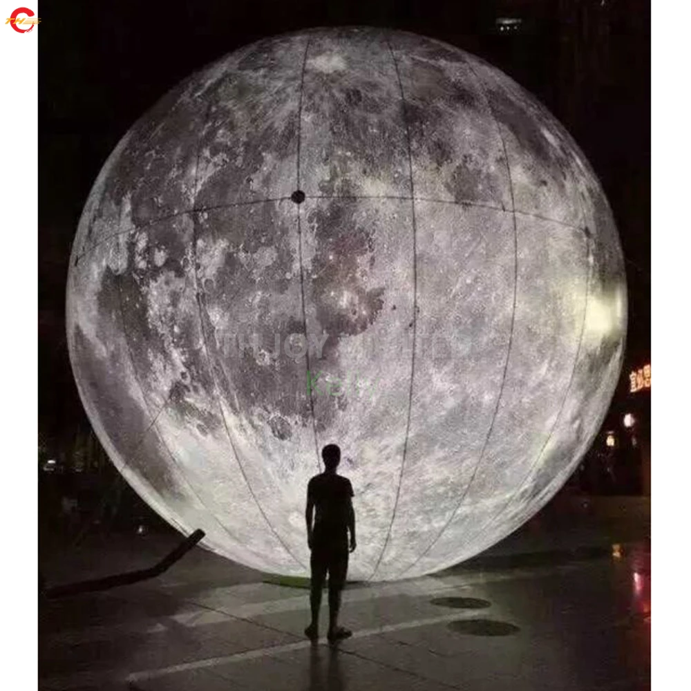 

Free Door Shipping 3m LED Lighting Inflatable Moon Planet Balloon Educational Institution Planetarium Store Unisex Playground