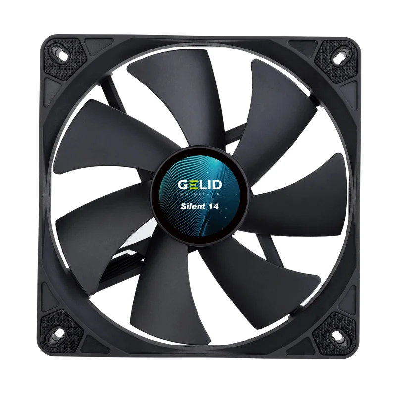 GELID Silent 14 Black PC Cooling Computer Case MOD PC Parts Quiet Fan CPU Cooler Radiator 140mm Cooler Fan