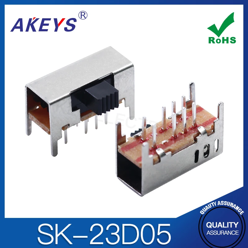 

SK-23D05 (2P3T) Точечный переключатель 3-й передачи, 4 фиксированных контакта, 8 горизонтальных ручек, высота 6 мм
