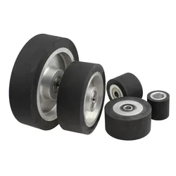 Dia. 50mm - 200mm Smooth Rubber Contact Wheel Belt Grinder Parts