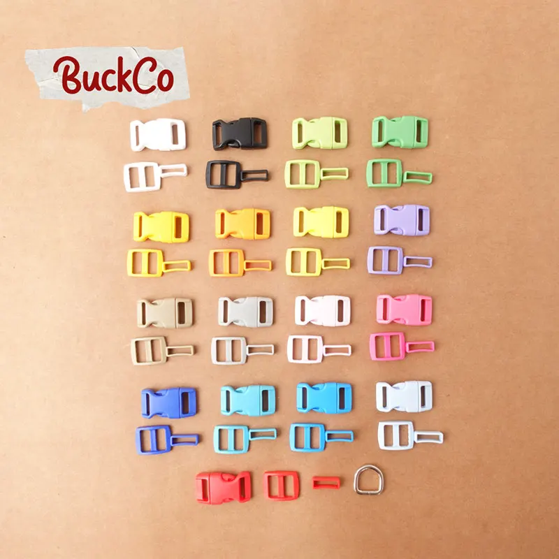 1set (plastic buckle+Tri-Glid+square keeper+D ring) DIY collar 15mm 20mm 25mm webbing sewing quality accessory premium 17 kinds