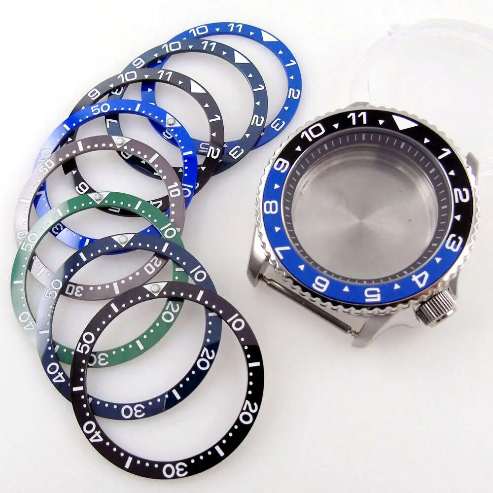 38mm*31.5mm Flat Watch Bezel Insert Ceramic/Alloy Bezel Ring For SKX007 SKX009 12 Hours Black/Blue/Green/Red Wristwatch Parts