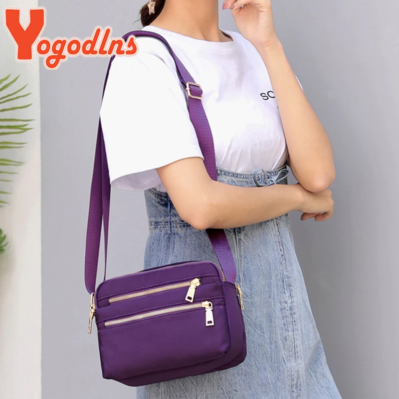 Casual Nylon Shoulder Bag For Women Large Capacity Crossbody Bag Multifunction Messenger Bag Fashion Shopping Mommy Bag