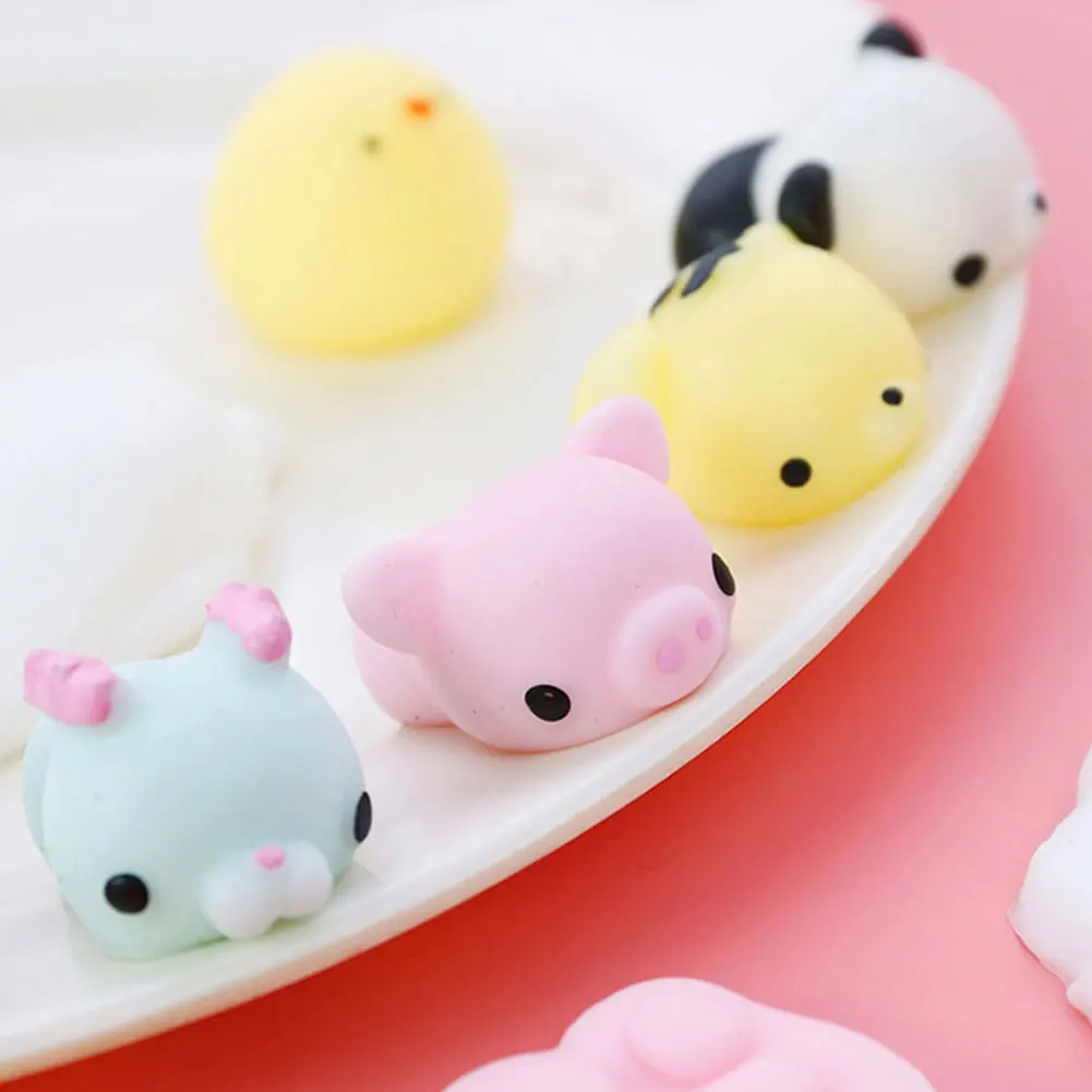 Mini Antistress Squeeze Toy Squishy Cute Cat Duck Panda Kawaii Doll Squeeze Stretchy Animal Healing Stress Hand Fidget Toys