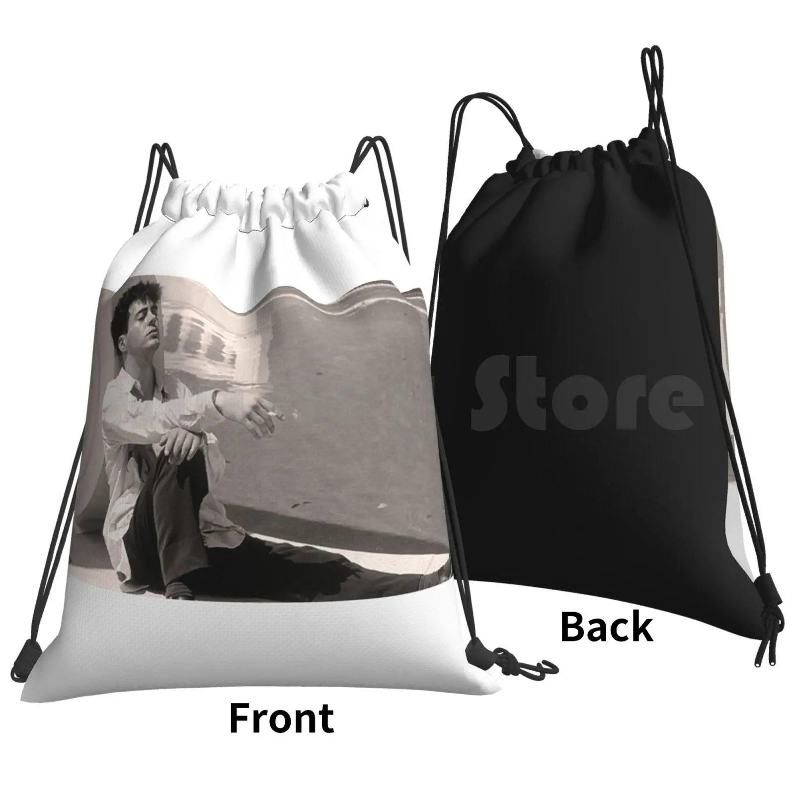 Robert Downey Jr. / Less Than Zero Backpack Drawstring Bags Gym Bag Waterproof Robert Downey Jr Robert Downey Junior