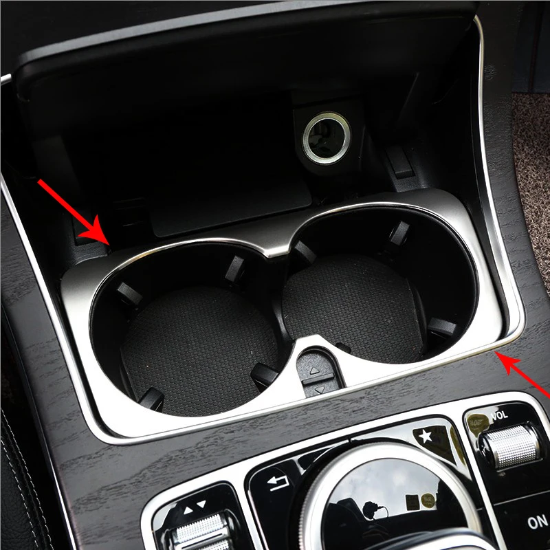 

Car Styling Inner Water Cup Holder Cover Trim 1pcs For Mercedes Benz E class W213 E200l E300l 2017 Auto Accessories