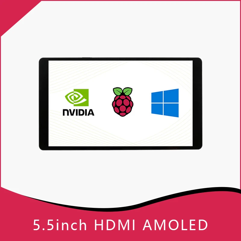 Waveshare-pantalla táctil Raspberry Pi de 5/5, 5 pulgadas, pantalla LCD HDMI, funciona con Raspberry Pi 4/3/2 Jetson NANO