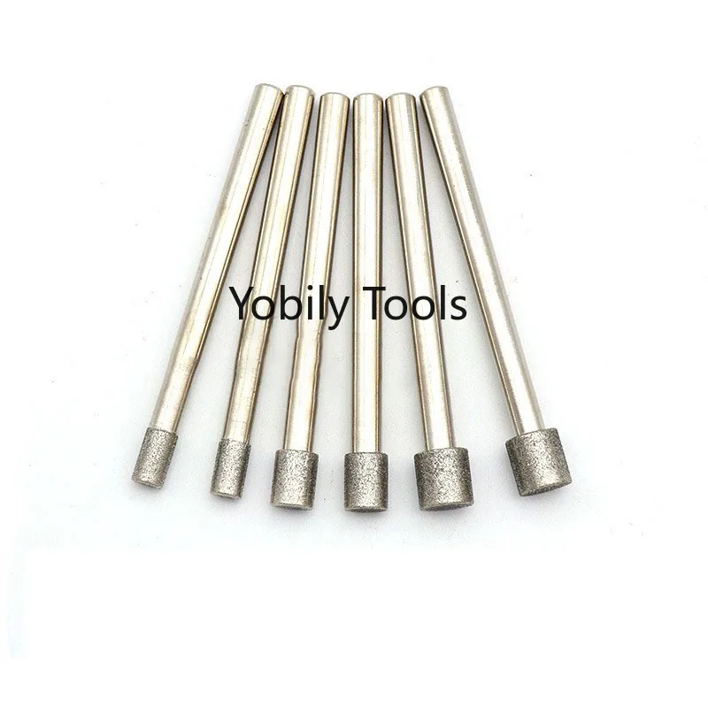 High quality cylindrical electroplated CBN grinding rod, cubic boron nitride grinding head, internal grinding wheel 6D/8D/10D