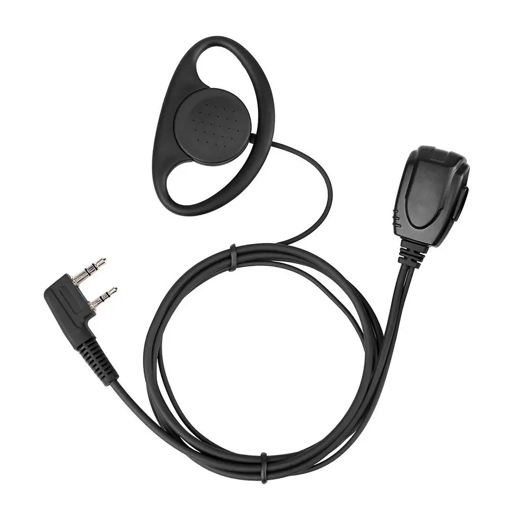 2.5mm Radios 2 Pin D-Shape Earpiece Headset MIC PTT Mic Earpiece Earphone For Baofeng For Kenwood For Puxing TYT Radio